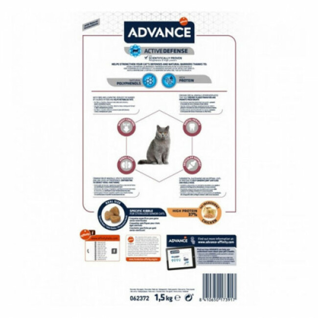 Croquettes Advance pour chats Sterilised +10 ans