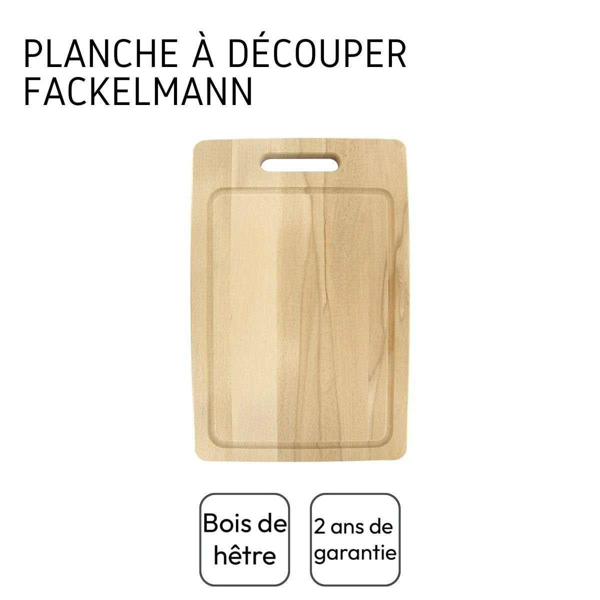 Planche à découper rectangulaire en bois Wood Edition 44 x 30 cm Facke