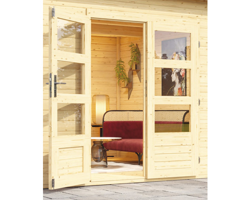 Karibu Speyer 3 tuinhuis, 346 x 331,5 cm, naturel