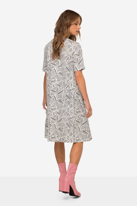 Jerseykleid, Rundhals, Halbarm