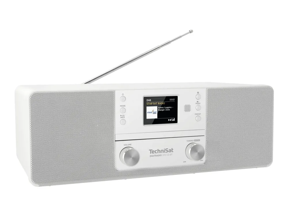 TechniSat DigitRadio 370 CD BT - Audiosystem - 2 x 5 Watt - hvid