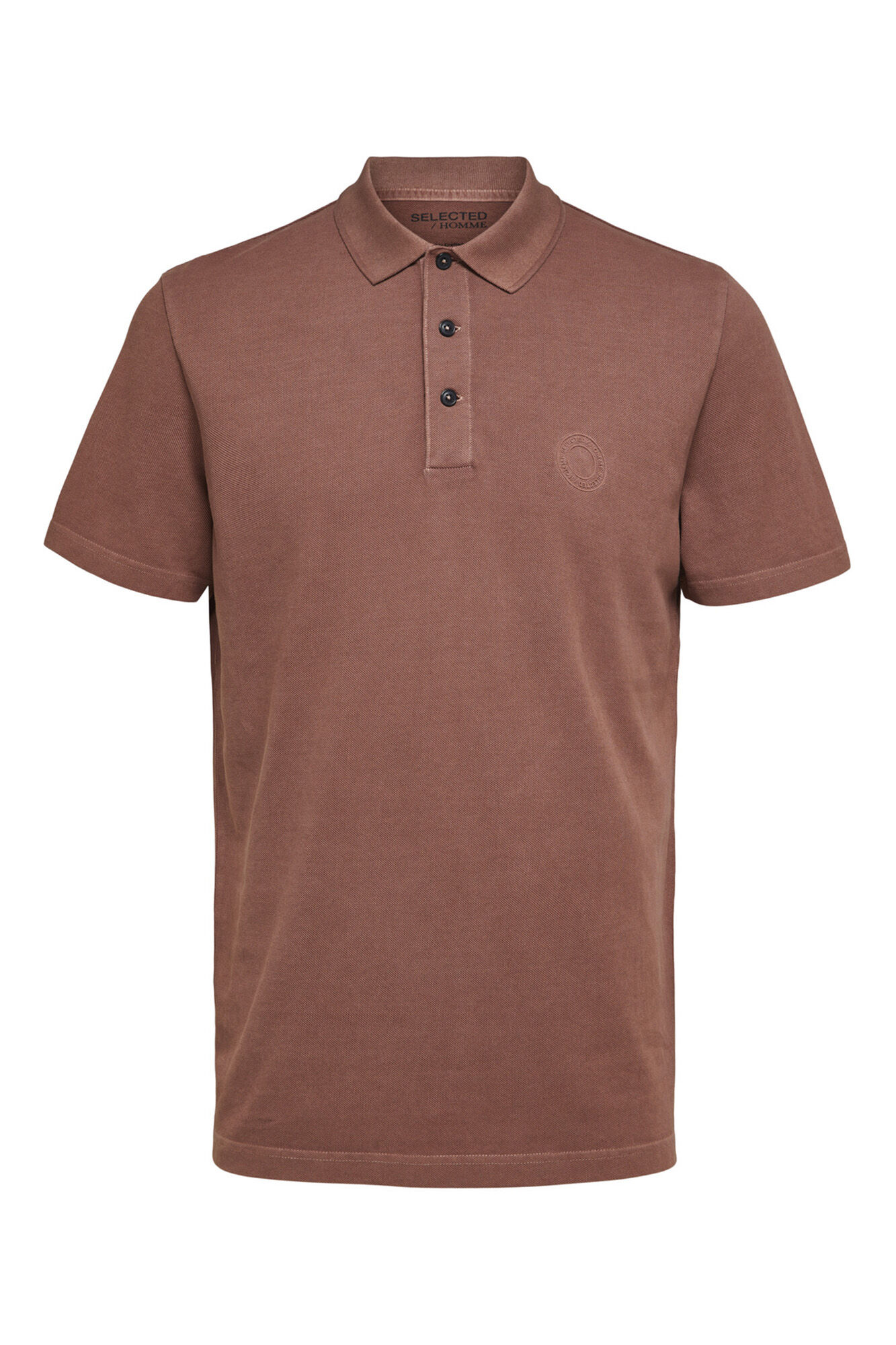 Camisa polo de manga curta 100% algodão orgânico. - Vermelha