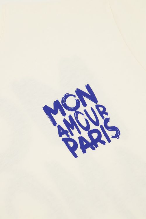 Wit T-shirt Mon amour Paris
