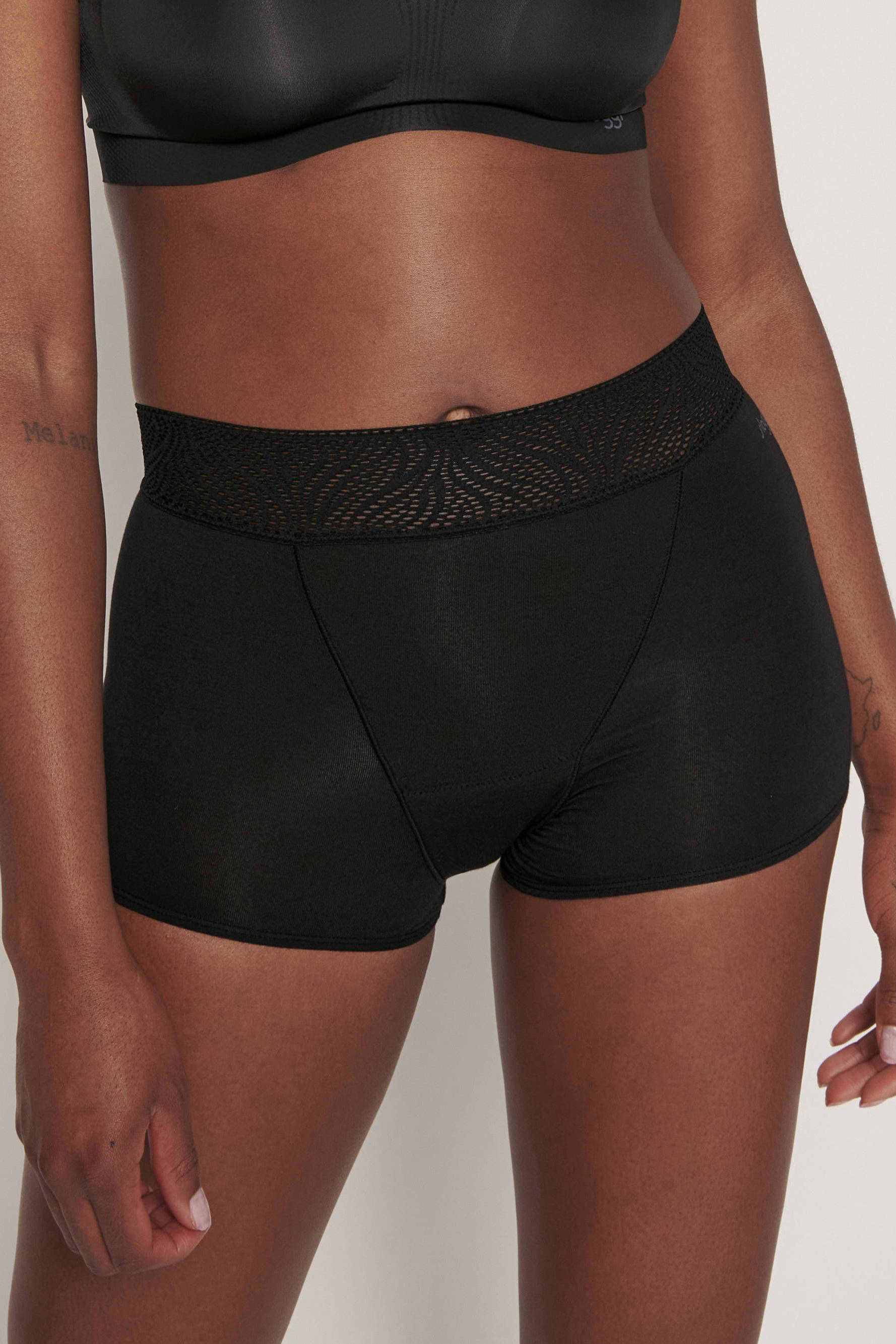 Sloggi menstruatieslip Short Heavy zwart