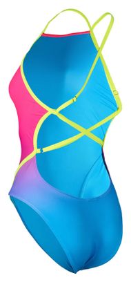 Maillot de bain Femme Essentials Diamond Back Rose / Bleu