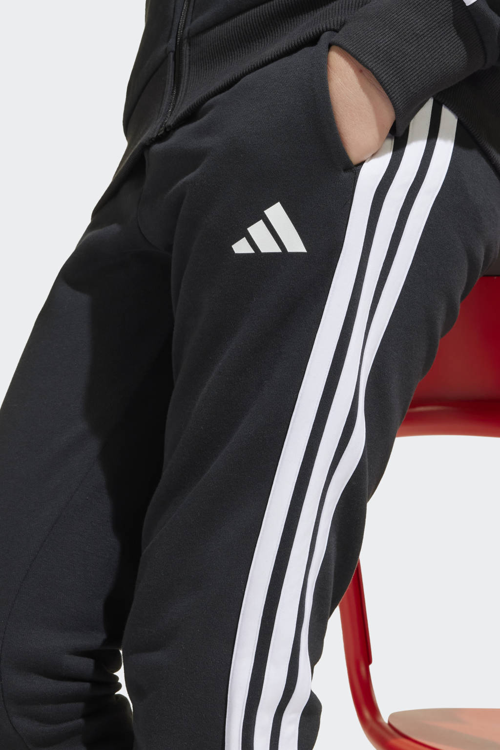 adidas joggingpak zwart/wit