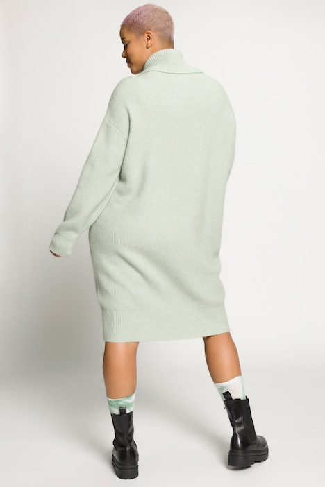 Strickkleid, oversized, Rollkragen, Premium