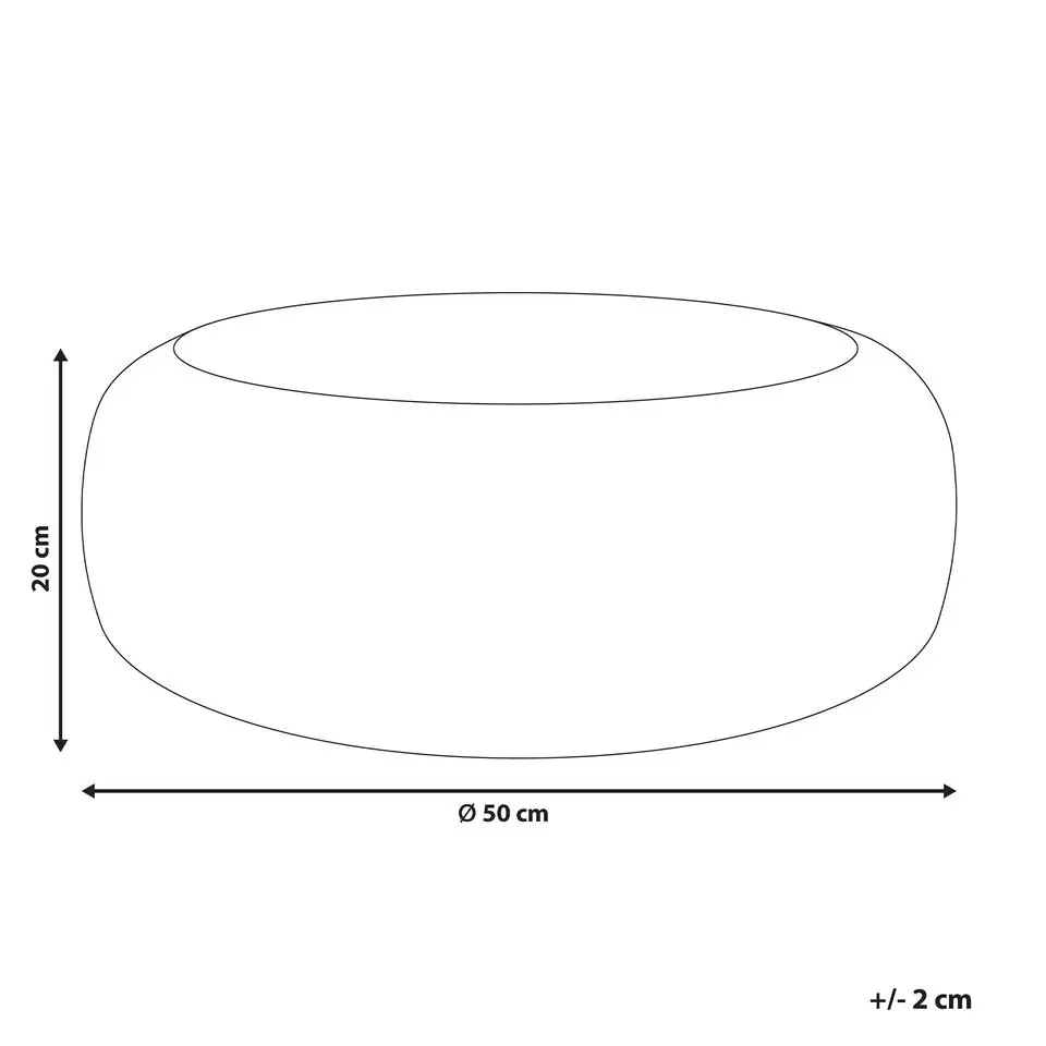 BACKAN - Poef - Natuurlijk - 50 cm - Waterhyacint