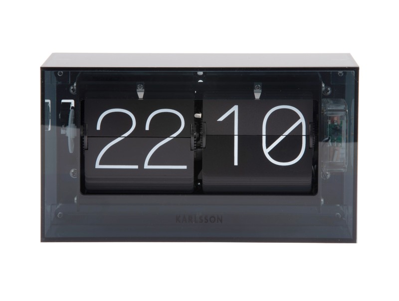 Table clock Boxed Flip KA5976BK Black