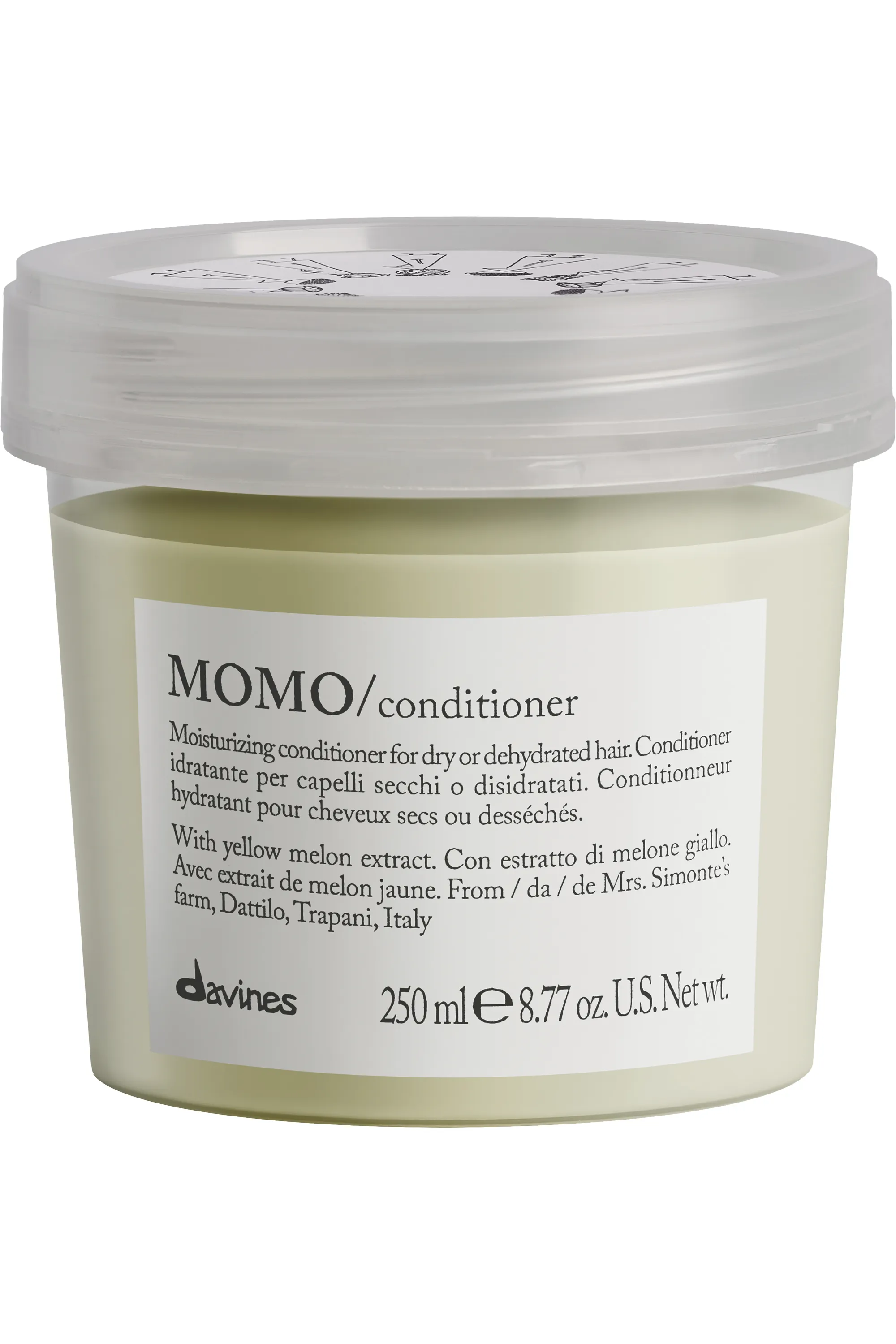 Davines Après-shampoing hydratant pour cheveux secs Momo-250 ml