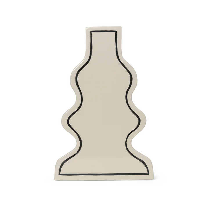 Ferm Living - Paste Vase Curvy, off-white