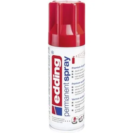 edding 5200 Permanent Spray Premium-Acryllack, glänzend, 200ml, verkehrsrot