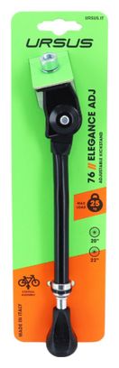 BEQUILLE VELO LATERALE URSUS ELEGANCE NOIRE 20  REGLABLE - SUPPORT 25Kgs (LIVRE SUR CARTE)