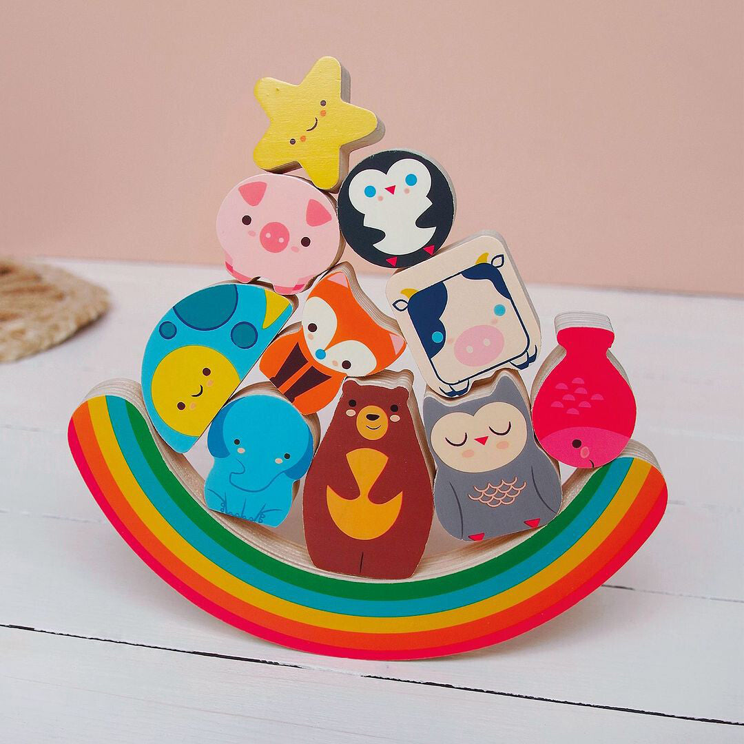 Djeco puzzel en balanceerspel - rainbow - 11st