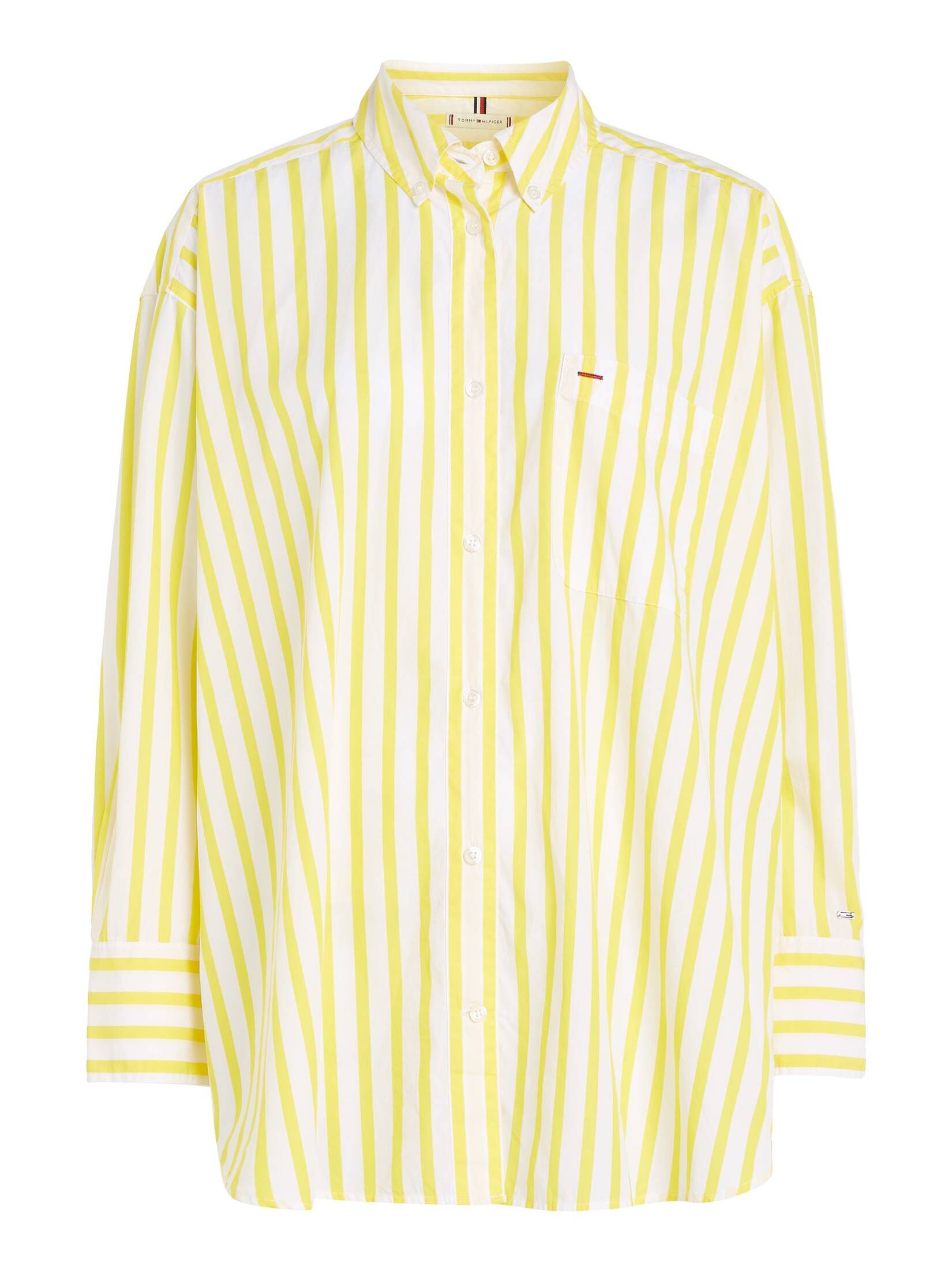 Tommy Hilfiger| Damen Hemdbluse STRIPED ICON OVERSIZED SHIRT aus Bio-Baumwolle