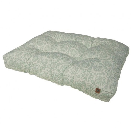 Colchão quadrado de microfibra para cães, azul