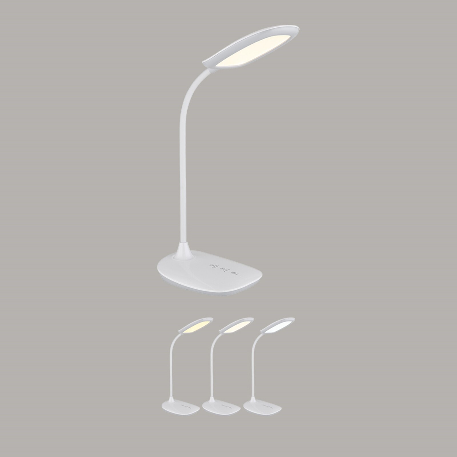 LED-Schreibtischleuchte - weiß - mit Flexarm
