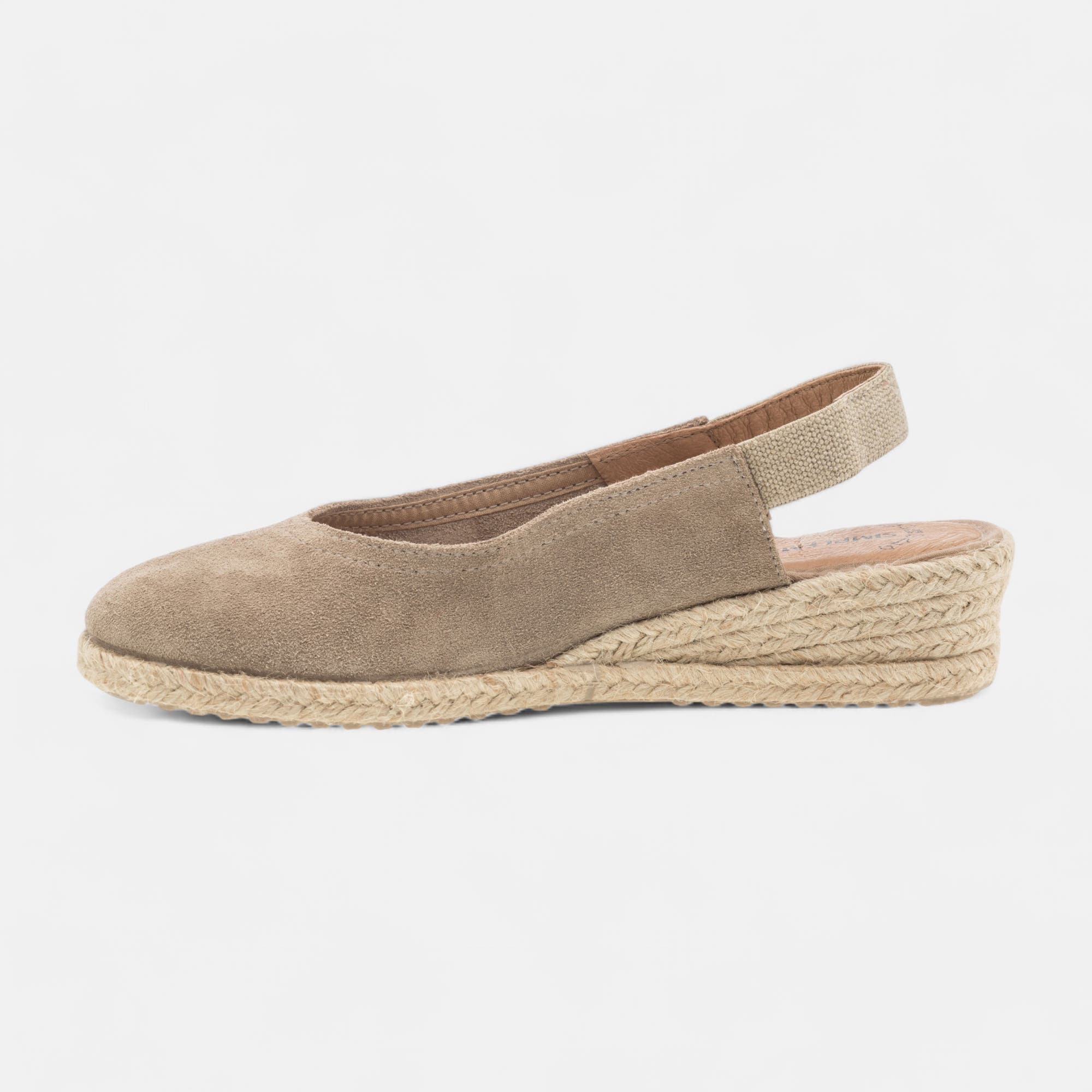 Espadrilles Femme en cuir taupe
