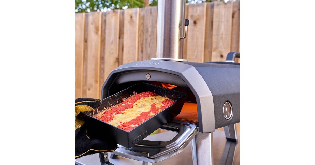 OoniDetroit Style Pizza Pan Small (24cm x 16cm) bakvorm  (Grijs/zilver, Incl. deksel)