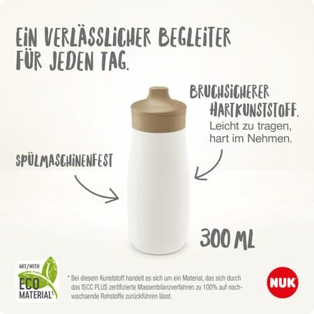 NUK Mini-Me Sip Trinkflasche, 300 ml, ab 9 Monaten