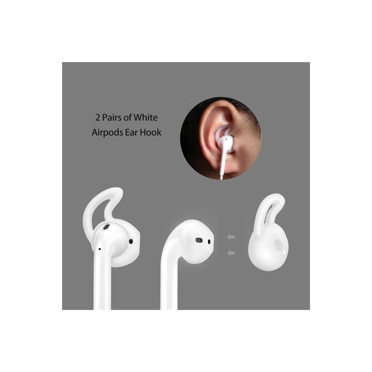 Silikonsett for Airpods, silikonetui, stropp, ørepropper i silikon, karabinkrok, rød