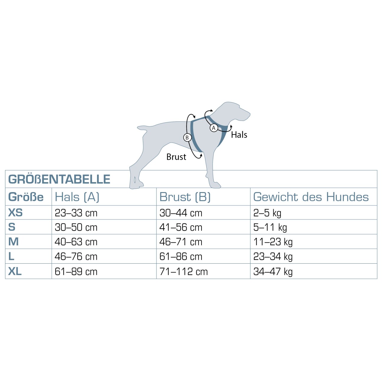 Kurgo Anti Zug Geschirr grau/ grau L