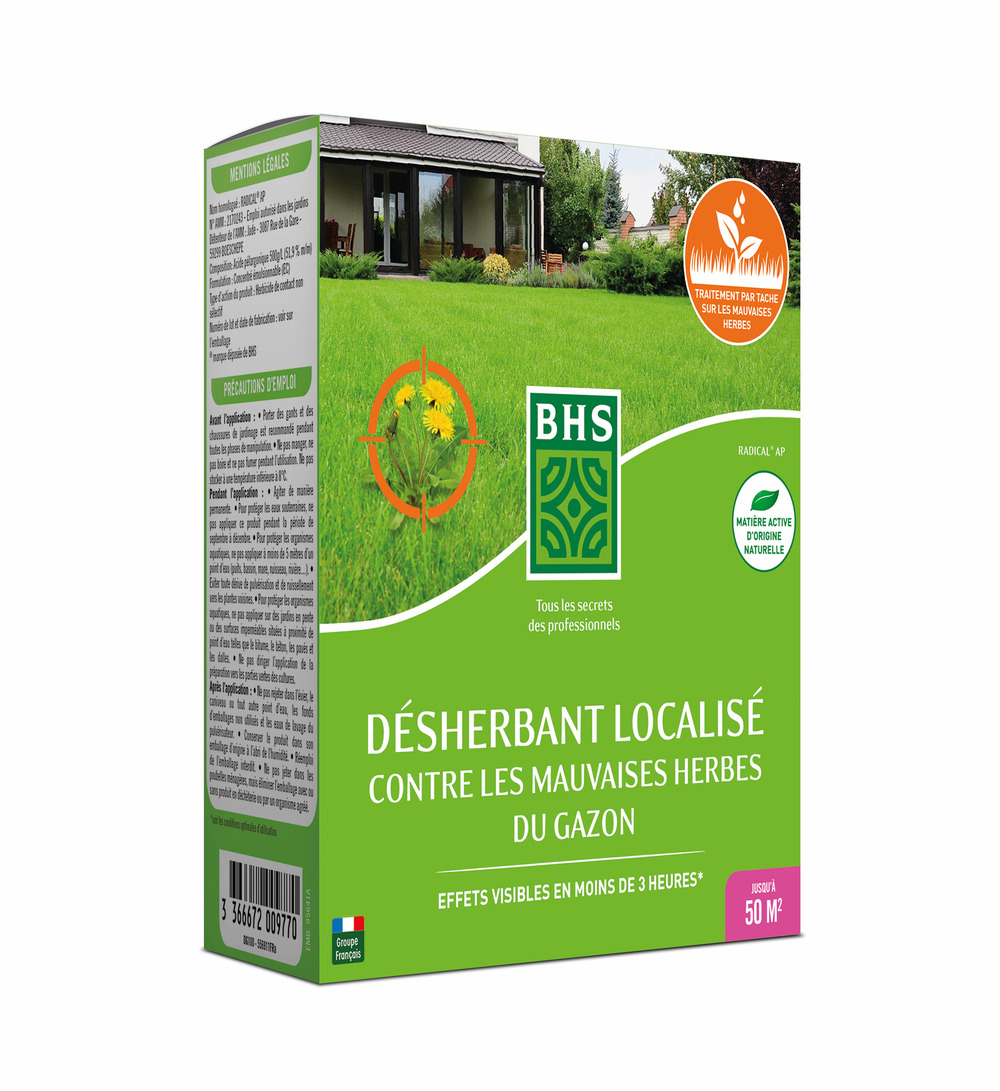 Dg100 | désherbant total gazon localisé contre les mauvaises herbes |