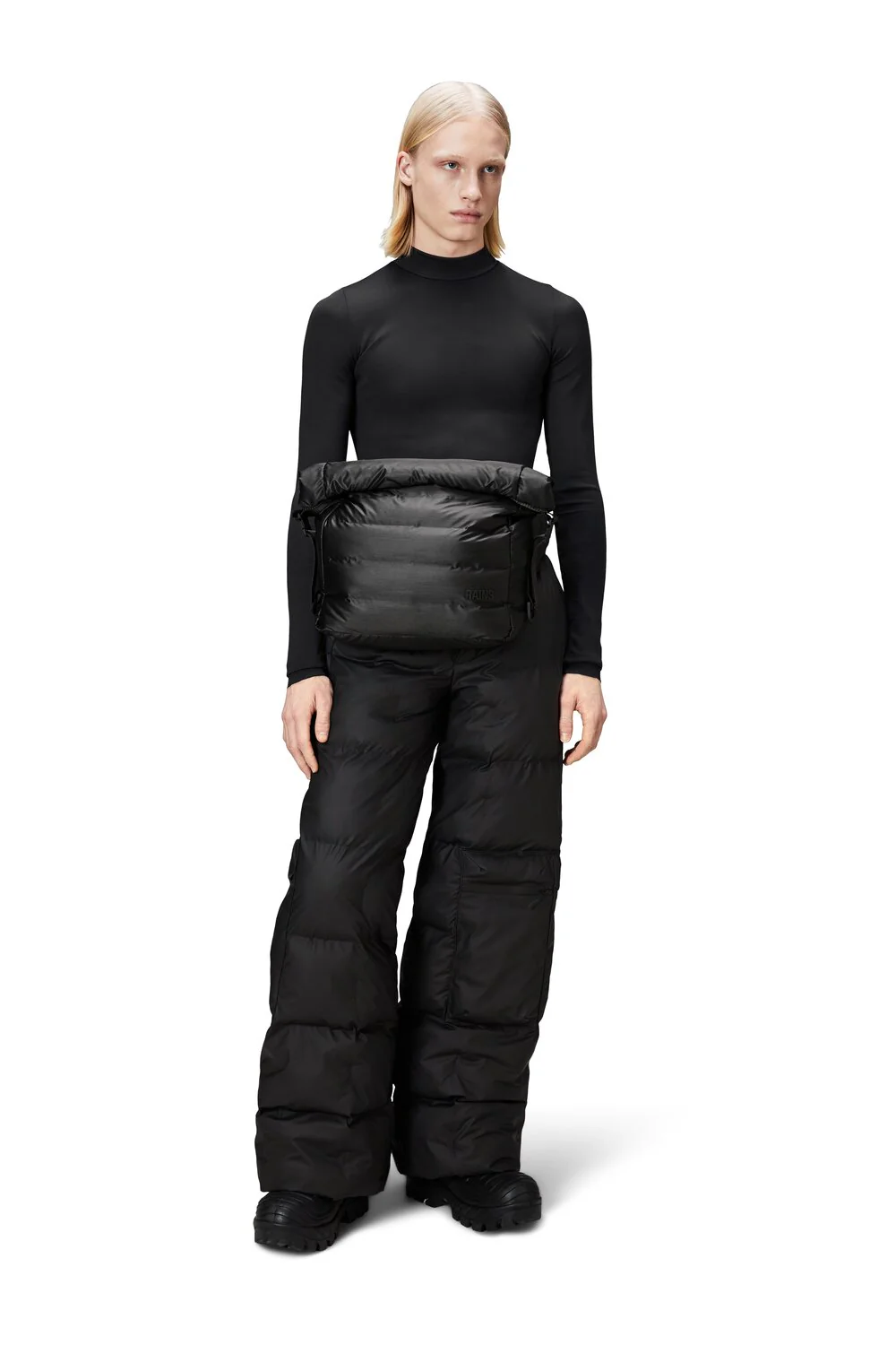 RAINS  Bator Puffer Bum taske - sort