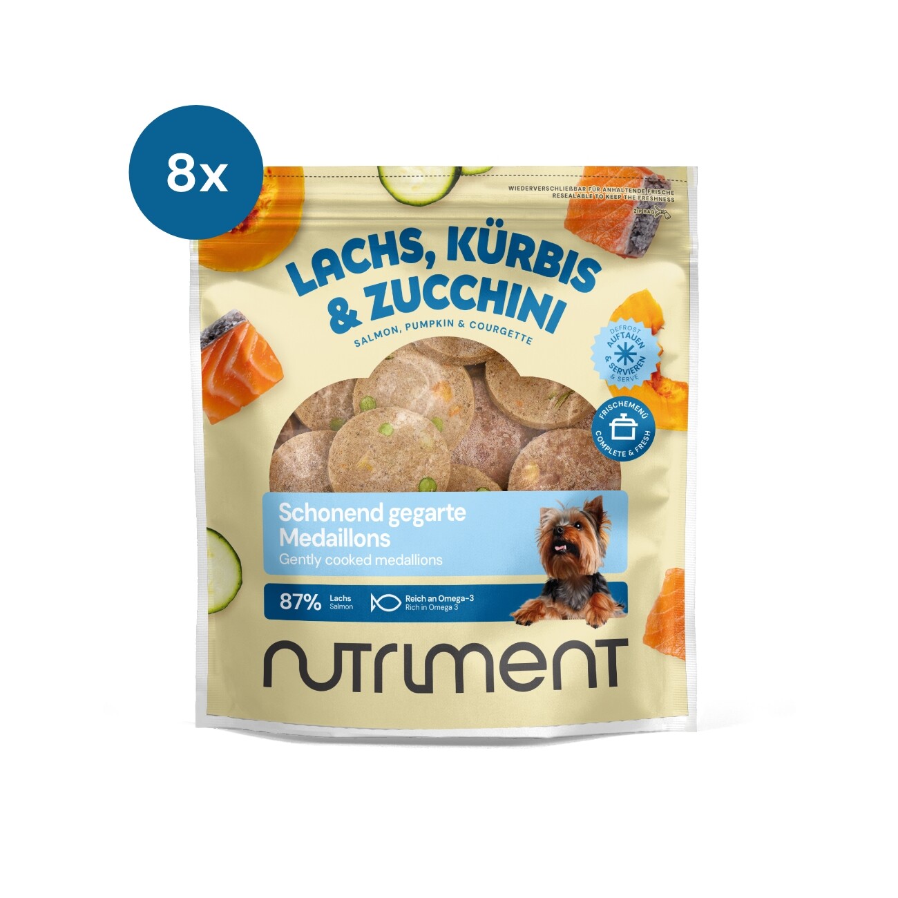 Nutriment Medaillons Lachs, Kürbis & Zucchini 8x800 g