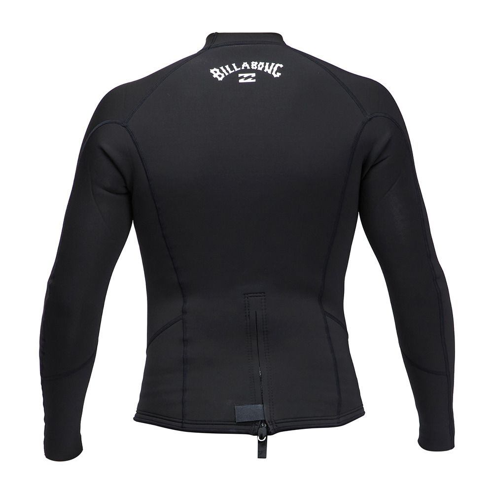 Billabong ABSOLUTE JACKET BACK ZIP - Top néoprène 2/2mm Homme black
