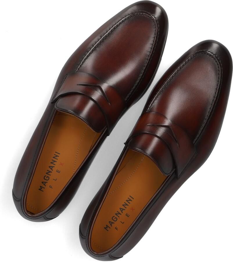 MAGNANNI Loafers Heren 23802 Maat: 41 Materiaal: Leer Kleur: Bruin