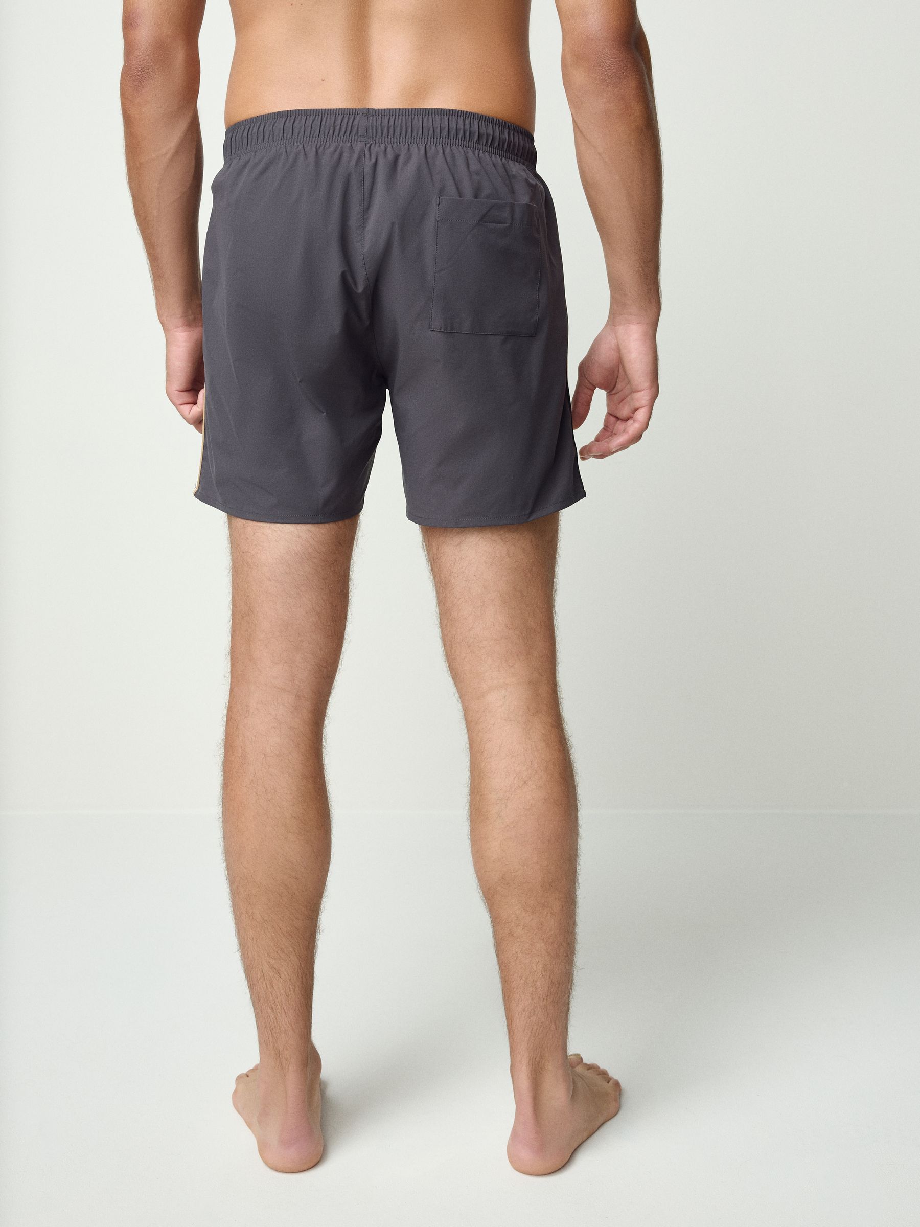 Lichtgrijs - BOSS Iconic Side Stripe Swim Shorts