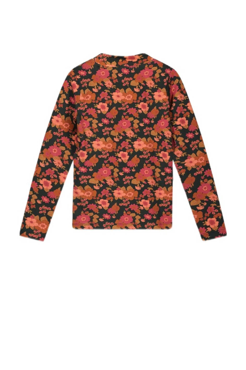 gebloemde longsleeve SAMMY rood/zwart