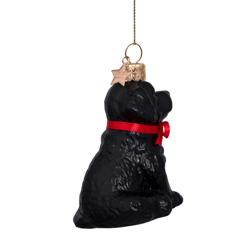 Vondels  Sort labrador juleophæng - H7 cm.