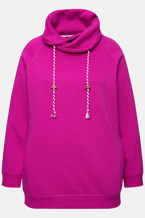 Sweatshirt, weiter Stehkragen, Taschen, Raglan-Langarm