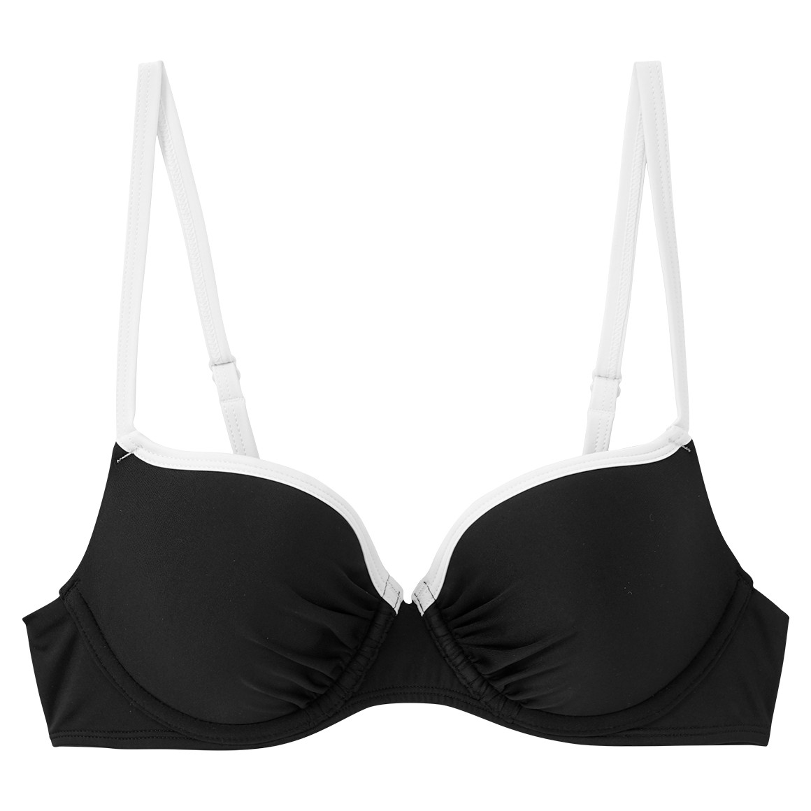Gina Benotti Damen Bikinioberteil mit Kontrastpaspel schwarz