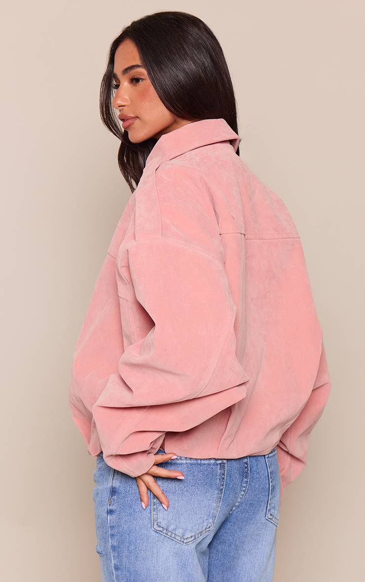 Rose Bébé Veste Zippée Oversize En Synthétique Petite Taille - Ensemble Coordonné