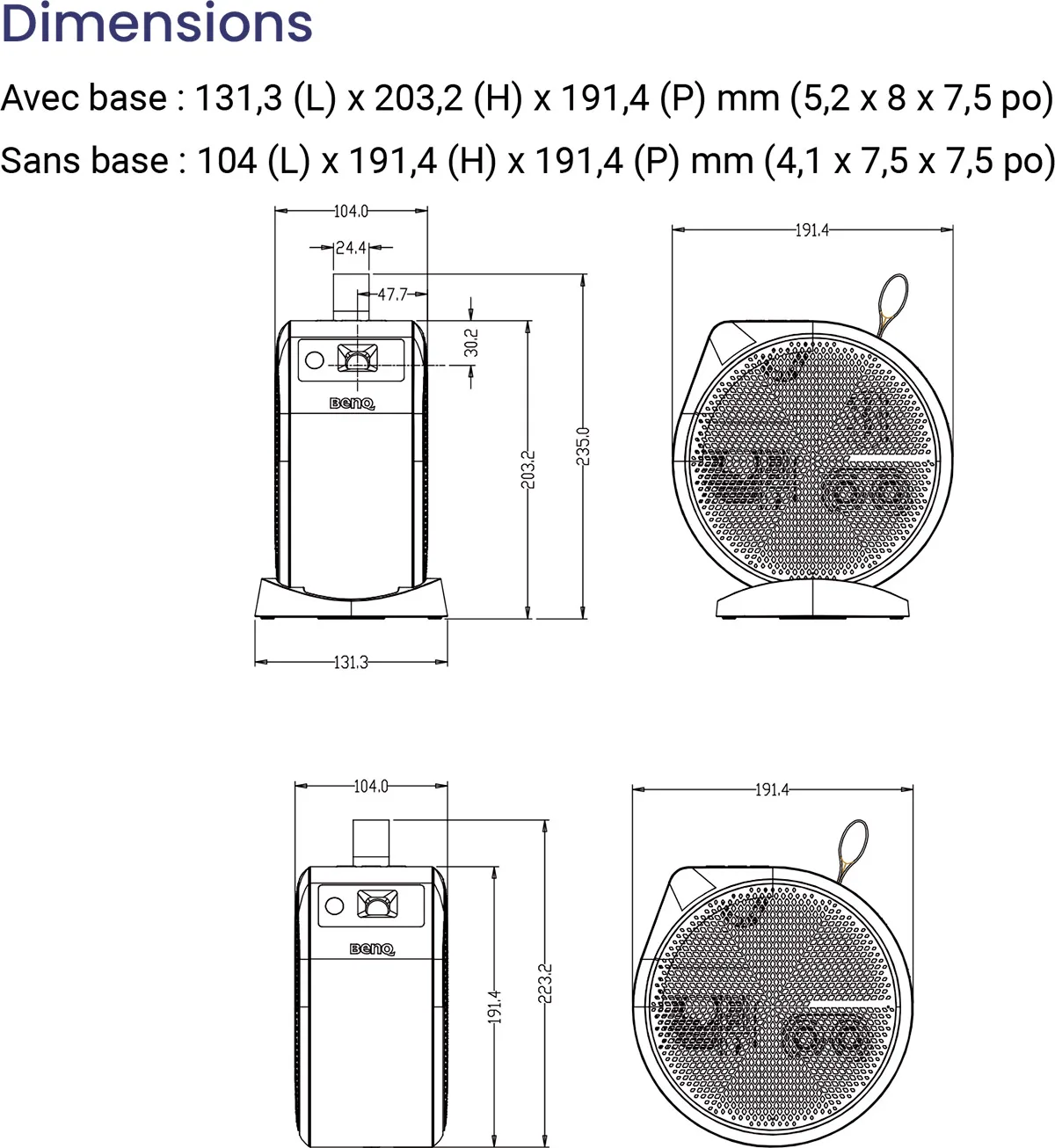 BenQ GV31 Vidéoprojecteurs