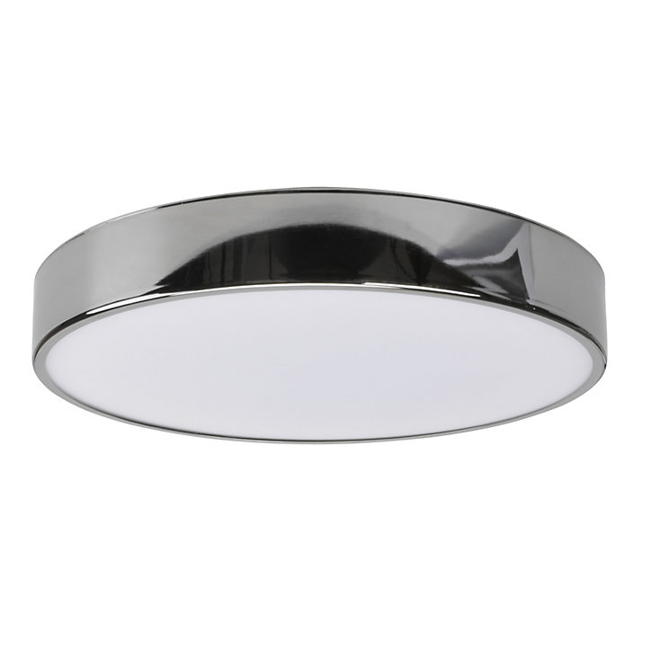 Plafonnier de salle de bain Wapta LED intégrée 1200lm 12W IP44 Ø28,3cm blanc froid & blanc chaud GoodHome noir brillant