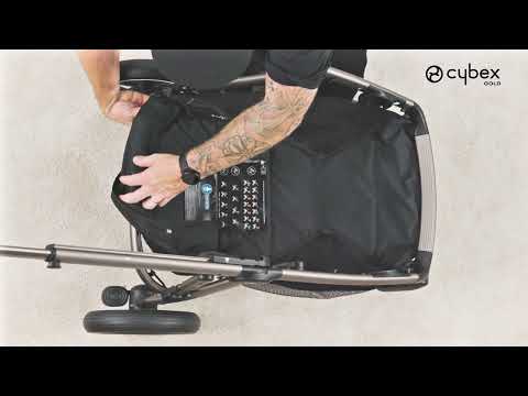 Cybex Poussette Gazelle S 2 – Châssis couleur argent avec siège Noir Moon