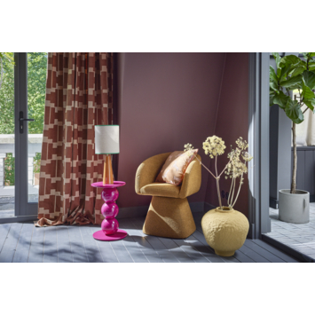 Lampenkap Theo-Bert Pot cilinder beige groen Ø 23 cm