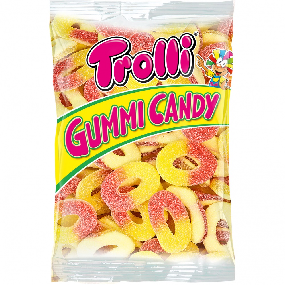 Trolli Pfirsichringe 1kg Fruchtgummi MHD:11.4.26