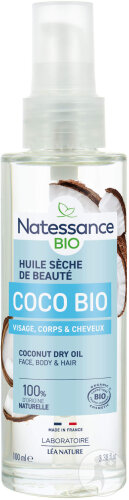 Natessance Huile Sèche De Coco Protège Et Sublime Flacon 100ml