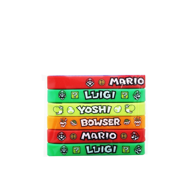 Super Mario - 6 Kinder-Armbänder