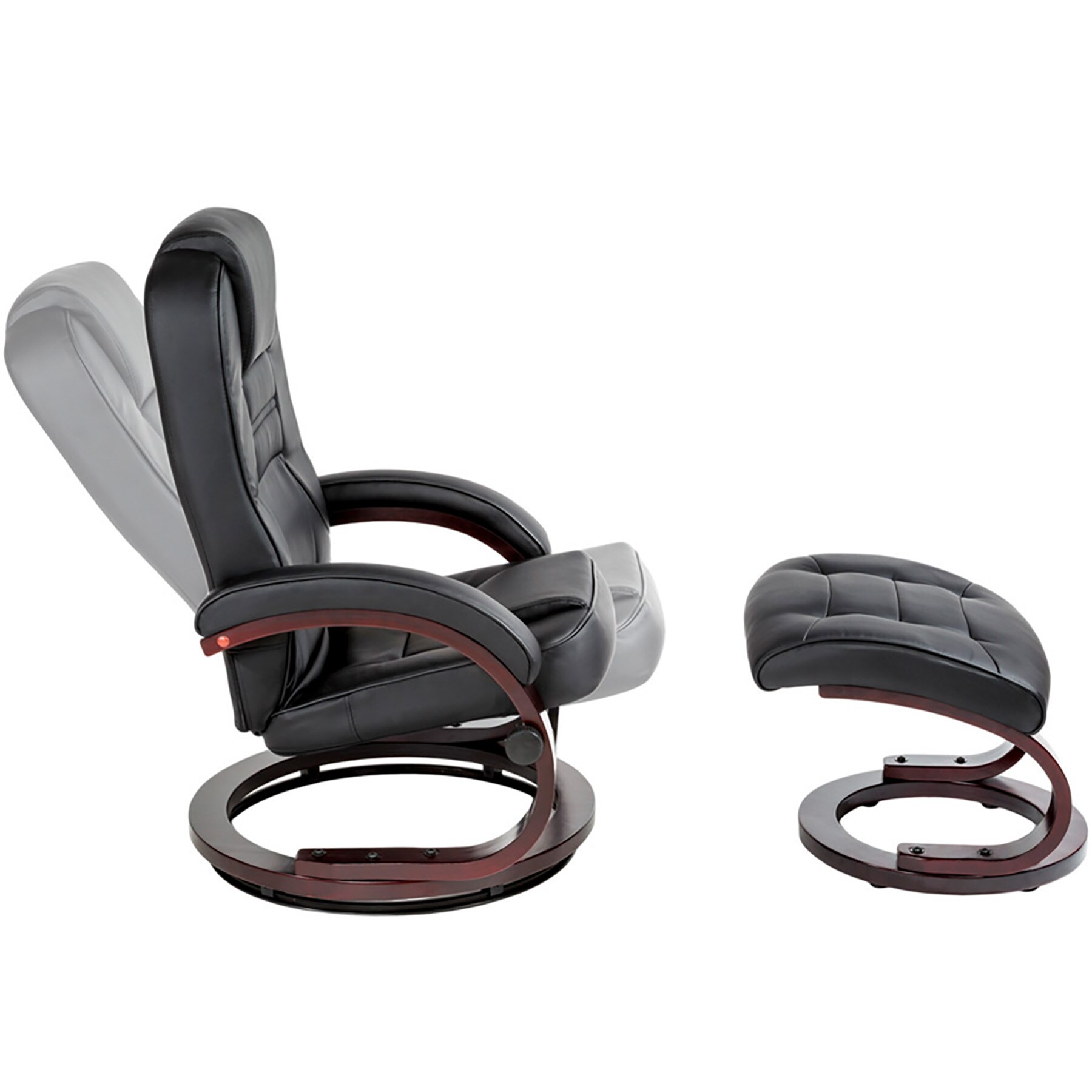 tectake® Fernsehsessel, mit Hocker, 360° drehbar, Belastbarkeit 150 kg