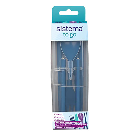 Sistema bestiksæt (kniv, gaffel, ske & spisepinde) - flere varianter - assorteret