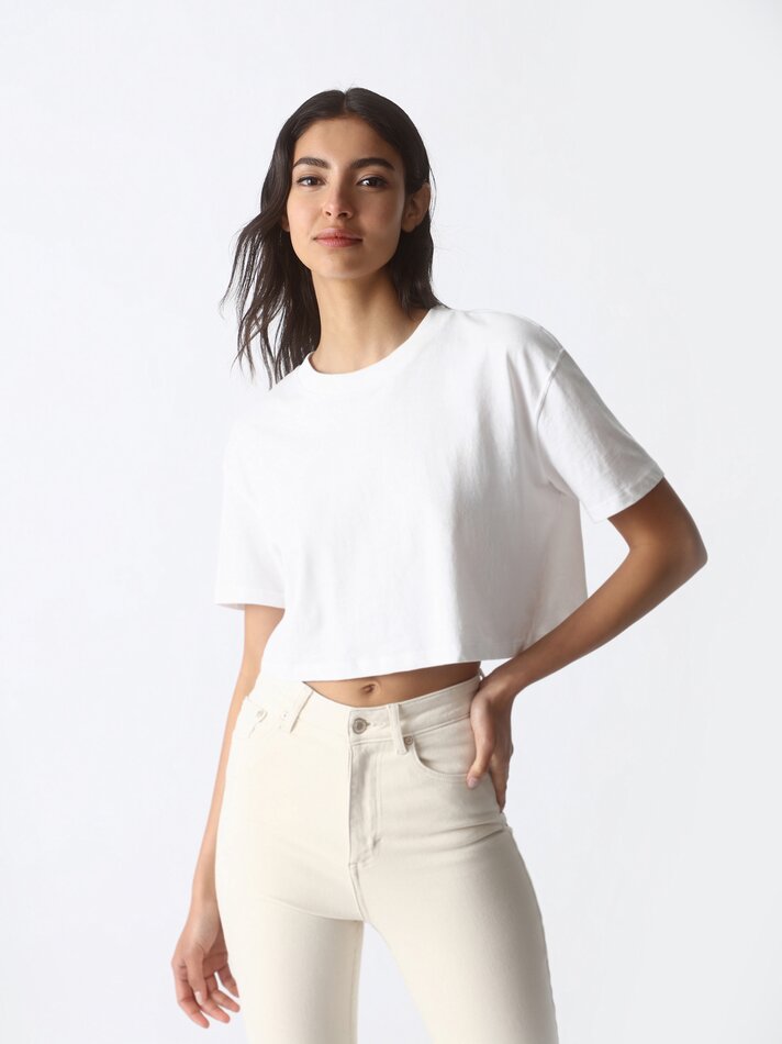 Calça jeans skinny de cintura alta - Off-white
