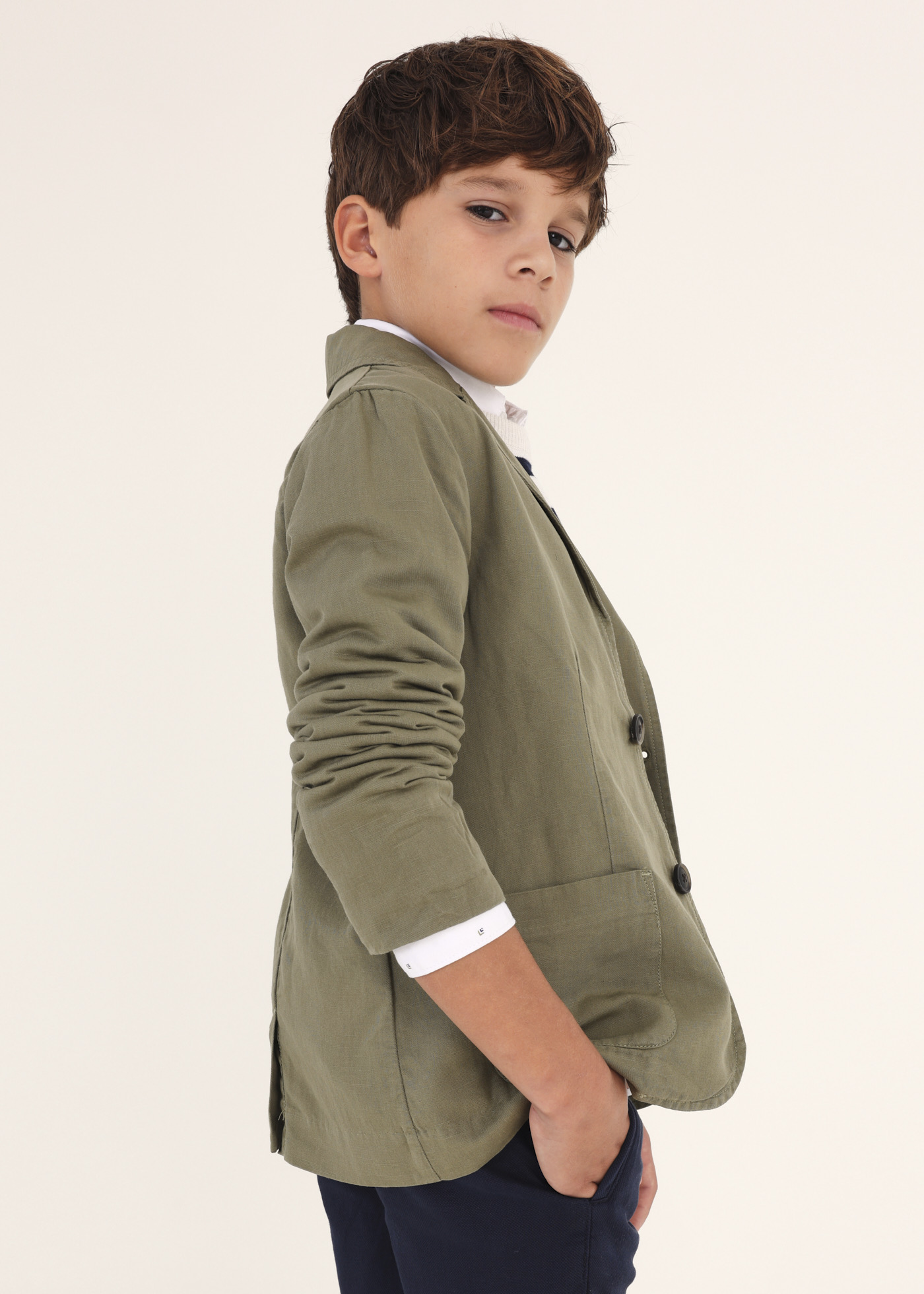 Blazer de algodão para menino
