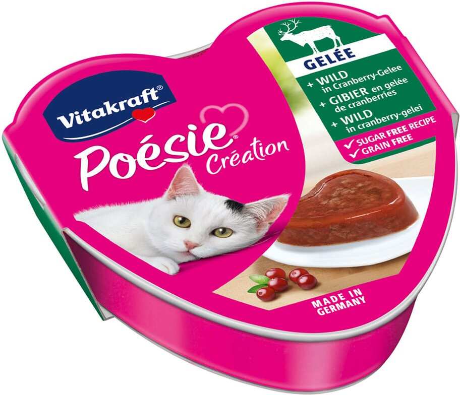 Vitakraft kattenvoer Poésie wild in cranberrie gelei 85 g