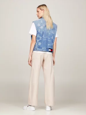 Jaqueta Trucker Sem Mangas Oversized Unissex